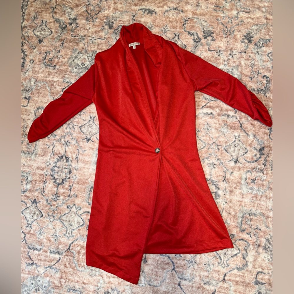 Charlotte Russe Vibrant Red Long Sleeve Dress Size S Brand New No Tags